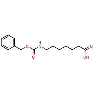 Chemical structure of N-Cbz-7-aminoheptanoic acid , CAS 23434-37-9, AChemBlock P39497