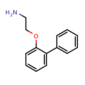 Chemical structure of 2-(Biphenyl-2-yloxy)ethanamine , CAS 23314-13-8, AChemBlock P39501