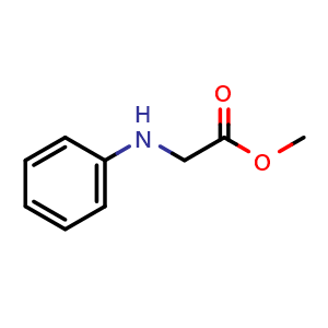 Chemical structure of N-Phenyl-glycine methyl ester , CAS 23284-84-6, AChemBlock P39503