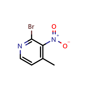 Chemical structure of 2-Bromo-3-nitro-4-picoline , CAS 23056-45-3, AChemBlock P39516