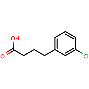 Chemical structure of 3-Chloro-benzenebutanoic acid , CAS 22991-05-5, AChemBlock P39519