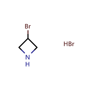 Chemical structure of 3-Bromo-azetidine HBr , CAS 229496-83-7, AChemBlock P39525