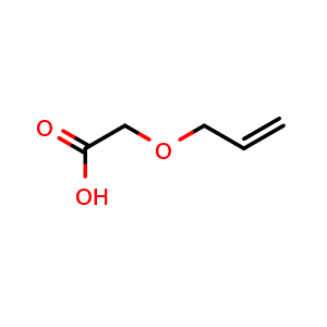 Chemical structure of 2-(2-Propen-1-yloxy)-acetic acid , CAS 22577-14-6, AChemBlock P39548