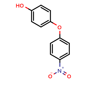 Chemical structure of 4-(4-Nitrophenoxy)phenol , CAS 22479-78-3, AChemBlock P39562