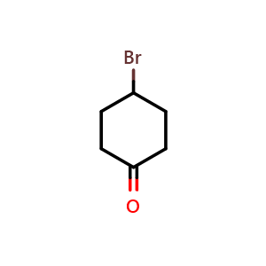 Chemical structure of 4-Bromocyclohexanone , CAS 22460-52-2, AChemBlock P39565