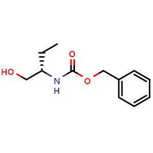 Chemical structure of N-Cbz-(S)-2-amino-1-butanol , CAS 22373-14-4, AChemBlock P39576