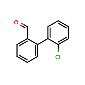 Chemical structure of 2'-Chloro-biphenyl-2-carboxaldehyde , CAS 223575-76-6, AChemBlock P39581