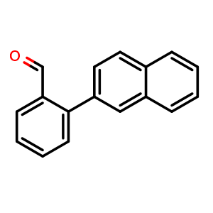 Chemical structure of 2-(2-Naphthalenyl)-benzaldehyde , CAS 223575-47-1, AChemBlock P39582