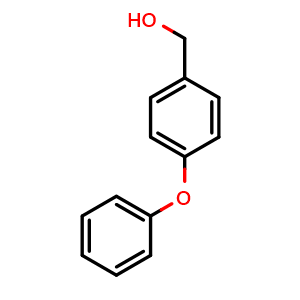 Chemical structure of 4-Phenoxybenzyl alcohol , CAS 2215-78-3, AChemBlock P39599