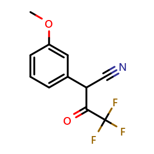 Chemical structure of 3-Methoxy-a-trifluoroacetyl-benzeneacetonitrile , CAS 22102-04-1, AChemBlock P39615
