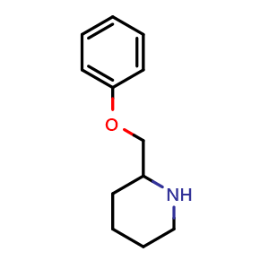 Chemical structure of 2-(Phenoxymethyl)-piperidine , CAS 220510-70-3, AChemBlock P39625