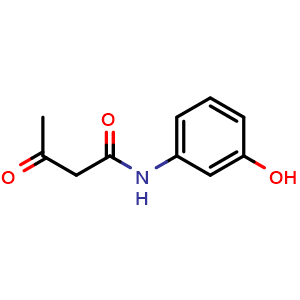 Chemical structure of N-(3-Hydroxyphenyl)-3-oxo-butanamide , CAS 22016-03-1, AChemBlock P39641