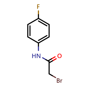 Chemical structure of 2-Bromo-N-(4-fluorophenyl)acetamide , CAS 2195-44-0, AChemBlock P39650