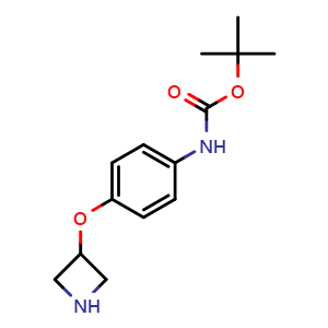 Chemical structure of 3-[4-(Boc-amino)phenoxy]azetidine , CAS 218944-77-5, AChemBlock P39658