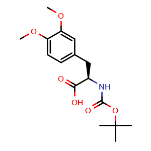 Chemical structure of Boc-3,4-dimethoxy-D-phenylalanine , CAS 218457-71-7, AChemBlock P39673