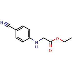 Chemical structure of N-(4-Cyanophenyl)glycine ethyl ester , CAS 218168-58-2, AChemBlock P39678