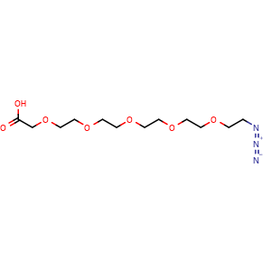 Chemical structure of N3-PEG5-CH2COOH , CAS 217180-81-9, AChemBlock P39687