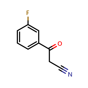 Chemical structure of 3-(3-Fluorophenyl)-3-oxo-propanenitrile , CAS 21667-61-8, AChemBlock P39701