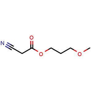 Chemical structure of 2-Cyano-acetic acid 3-methoxypropyl ester , CAS 215045-44-6, AChemBlock P39734