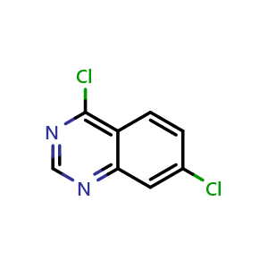 Chemical structure of 4,7-Dichloroquinazoline , CAS 2148-57-4, AChemBlock P39736