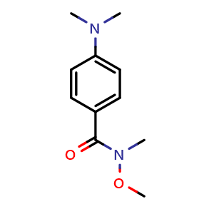 Chemical structure of N-Methoxy-N-methyl-4-(dimethylamino)benzamide , CAS 212956-18-8, AChemBlock P39772