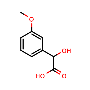 Chemical structure of 3-Methoxymandelic acid , CAS 21150-12-9, AChemBlock P39796