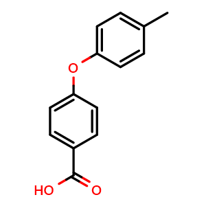 Chemical structure of 4-(4-Methylphenoxy)benzoic acid , CAS 21120-65-0, AChemBlock P39807