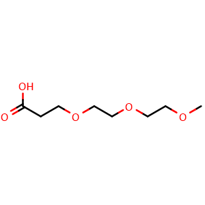 Chemical structure of mPEG2-CH2CH2COOH , CAS 209542-49-4, AChemBlock P39838