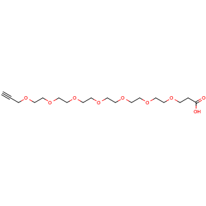 Chemical structure of Propargyl-PEG6-CH2CH2COOH , CAS 2093154-00-6, AChemBlock P39843