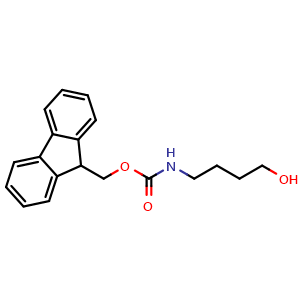 Chemical structure of 4-(Fmoc-amino)-1-butanol , CAS 209115-32-2, AChemBlock P39848