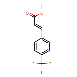 Chemical structure of Methyl (E)-(4-Trifluoromethyl)cinnamate , CAS 20754-22-7, AChemBlock P39874