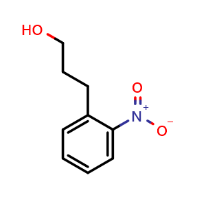 Chemical structure of 2-Nitro-benzenepropanol , CAS 20716-26-1, AChemBlock P39880