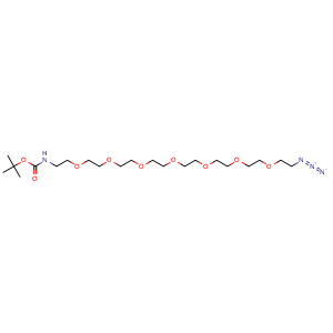 Chemical structure of BocNH-PEG7-CH2CH2N3 , CAS 206265-96-5, AChemBlock P39891