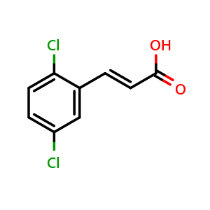 Chemical structure of trans-2,5-Dichlorocinnamic acid , CAS 20595-47-5, AChemBlock P39901