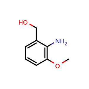 Chemical structure of 2-Amino-3-methoxybenzenemethanol , CAS 205877-13-0, AChemBlock P39904