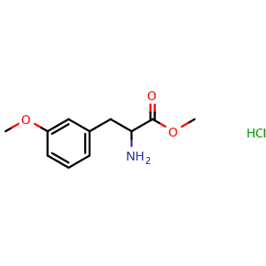 Chemical structure of 3-Methoxy-DL-phenylalanine methyl ester hydrochloride , CAS 2055345-84-9, AChemBlock P39910