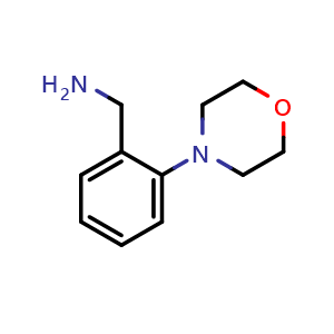 Chemical structure of 2-(4-Morpholinyl)-benzylamine , CAS 204078-48-8, AChemBlock P39945