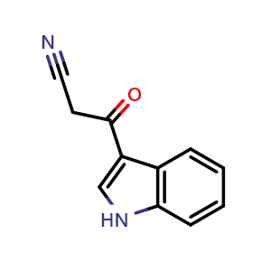 Chemical structure of 3-(2-Cyanoacetyl)-1H-indole , CAS 20356-45-0, AChemBlock P39955