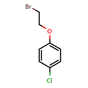 Chemical structure of 1-(2-Bromoethoxy)-4-chlorobenzene , CAS 2033-76-3, AChemBlock P39956