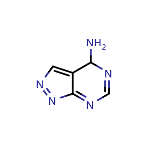 Chemical structure of 4H-Pyrazolo[3,4-d]pyrimidin-4-amine , CAS 20289-44-5, AChemBlock P39964
