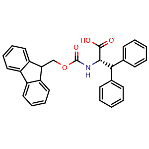 Chemical structure of Fmoc-3,3-Diphenyl-L-alanine , CAS 201484-50-6, AChemBlock P39988