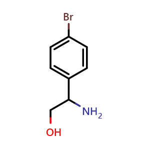 Chemical structure of b-Amino-4-bromobenzeneethanol , CAS 201403-02-3, AChemBlock P39994