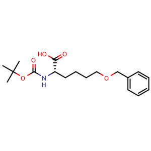 Chemical structure of N-Boc-6-(phenylmethoxy)-L-norleucine , CAS 200405-50-1, AChemBlock P40008