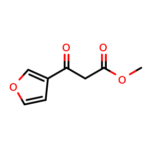 Chemical structure of Methyl 3-oxo-3-(3-furanyl)propanoate , CAS 199611-76-2, AChemBlock P40039