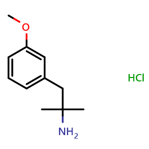 Chemical structure of 3-Methoxy-a,a-dimethyl-benzeneethanamine hydrochloride , CAS 198226-66-3, AChemBlock P40066