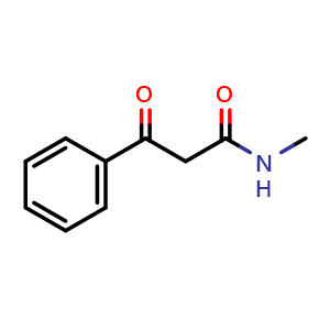 Chemical structure of N-Methyl-b-oxo-benzenepropanamide , CAS 197852-01-0, AChemBlock P40074