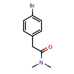 Chemical structure of 4-Bromo-N,N-dimethyl-benzeneacetamide , CAS 19715-80-1, AChemBlock P40084