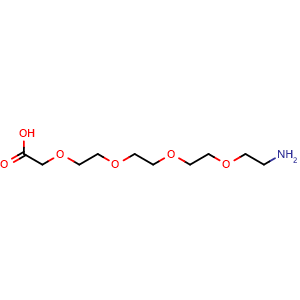 Chemical structure of H2N-PEG4-CH2COOH , CAS 195071-49-9, AChemBlock P40111