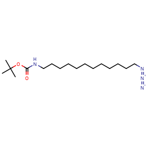 Chemical structure of N-Boc-12-azidododecan-1-amine , CAS 1943755-95-0, AChemBlock P40120