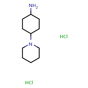 Chemical structure of 4-(1-Piperidinyl)-cyclohexanamine dihydrochloride , CAS 192323-89-0, AChemBlock P40166